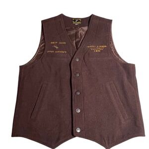 Wyoming Traders Western Vest Brown‎ Wool small